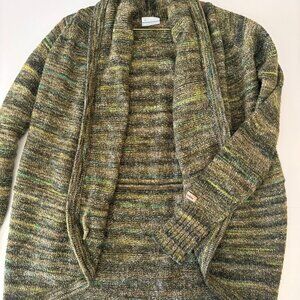 Columbia Green Variegated Cardigan Sweater